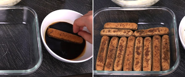 Cho 1 nửa phần kem lên lớp bánh sampa