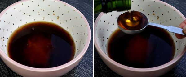 Nhúng bánh sampa vào hỗn hợp cà phê