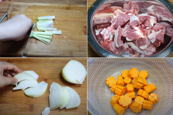 Sơ chế các nguyên liệu để làm món bò kho chuẩn vị
