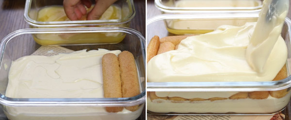 Tương tự làm hết phần bánh và kem