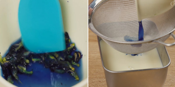 Màu xanh nhạt của hoa đậu biếc.