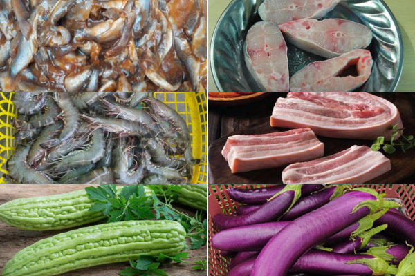 nguyên liệu nấu lẩu mắm miền tây